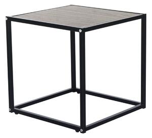 Masuta cafea JAKIM NEW TIP 1, gri/negru, MDF/metal, 40x40x40 cm