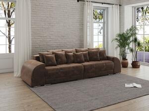 Canapea extensibilă dumonde cu 2 lăzi de depozitare si sezut confortabil din spuma high-density,Verona Madagaskar Brown 310x120 cm