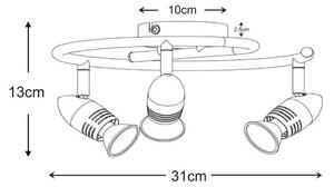 Lucide 13955/14/31 - Lampa spot LED CARO-LED 3xGU10/5W/230V alba