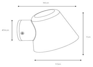 Lucide 14881/05/31 - Aplica perete exterior LED DINGO-LED 1xGU10/4,5W/230V