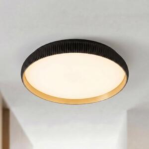 Lindby Plafonieră LED Jovian, negru, Ø 40 cm, CCT, dimabil, reglabil, Negru, Camera de zi / sufragerie, Plastic, Modern