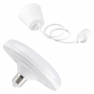 LED Lampa suspendata KIKI 1xE27/10W/230V alb
