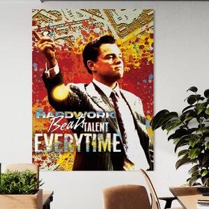 Tablou Canvas Premium LuxCanva® B1027, Wall Street , Decorativ, Film American, DiCaprio, Motivational, Culori Vibrante