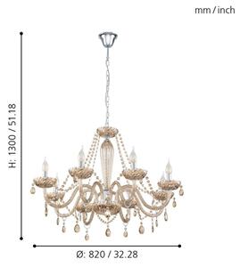 Eglo 39093 - Lustra BASILANO 8xE14/40W/230V