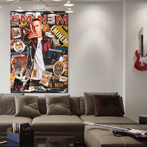 Tablou Canvas Premium LuxCanva® B1003, Eminem , Decorativ, Muzica, Vedete, Hip-Hop, Culori Vibrante
