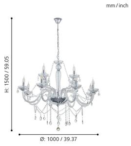 Eglo 39102 - Lustra BASILANO 1 12xE14/40W/230V