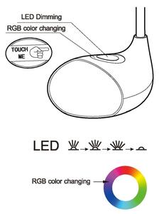 Eglo 97078 - Lampă de masă LED dimabilă CABADO 1, 1 LED / 2,2 W + 0,3 W / 230 V, RGB