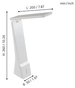 Eglo 97044 - Lampă de birou LED cu dimmer LA SECA LED/1,8W/230V, albă