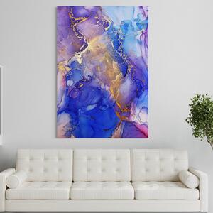 Tablou Canvas Premium LuxCanva® A1352, Purple And Blue Marble , Living, Decorativ, Abstract, Colorat, Studio, Culori Vibrante