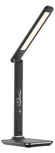 Solight WO45-B - LED lampa de masa cu display LED/9W/230V negru
