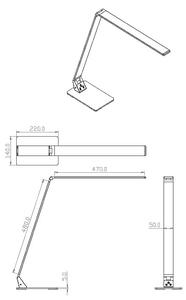 Lampă LED dimabilă Fabas 3265/30/212 WASP 12W/230V 3000/4000/5000K crom