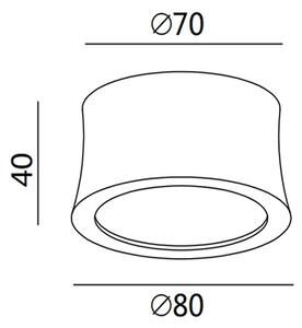 Fabas 3440/71/102 - Spot LED PONZA, 7W, 230V