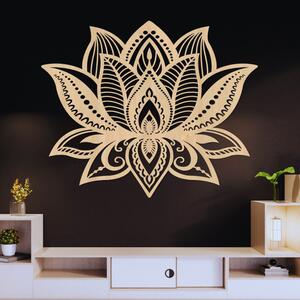 Pictură murală din lemn cu floare de lotus | LOTONIS