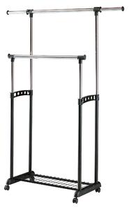 Stander haine WU11, negru, otel/plastic, 142x44x170 cm