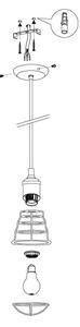 Eglo 49809 - Corp de iluminat pendul PORT SETON 1xE27/60W