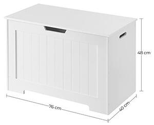 Cufar de depozitare, Vasagle, Alb, LHS11WT,76 x 48 x 40 cm