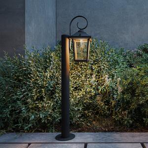 Philips Bornă luminoasă Buzzard, negru, 75 cm, IP44, E27, reglabil, Negru, Aluminiu