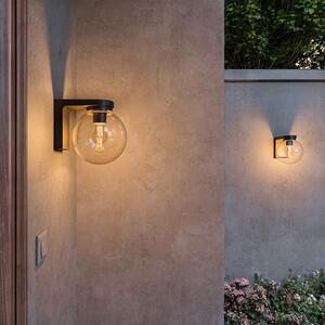 Philips Lampa de exterior Ulio, negru, metal, IP44, E27, reglabil, Negru, Plastic