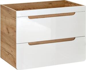 Comad Aruba White dulap 60x46x59 cm sub chiuveta pe perete alb-stejar ARUBAWHITE820-60CMFSC