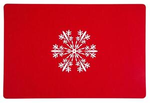Suport farfurii Altom Snowflake roșu, 30 x 45 cm , set de 4 buc