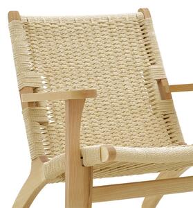 Fotoliu Chiara lemn de fag culoare lemn natural - scaun franghie culoare lemn naturala 70x68x75cm