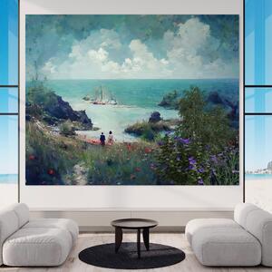 Tablou Canvas Premium LuxCanva® A1292, Blue Sky , Living, Vara, Cer, Oameni, Mare, Dormitor, Culori Vibrante
