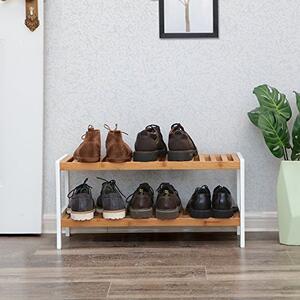 Pantofar, Songmics, Natural-Alb, 70x26x33 cm