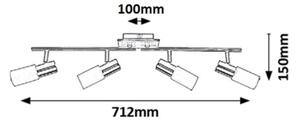Rabalux 6099 - Lampa spot LOGAN 4xE14/40W/230V