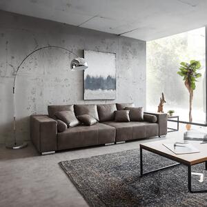 Canapea extensibilă dumonde cu ladă de depozitare si sezut confortabil din spuma high-density, Marbela Tobago Brown XXL 295x120 cm