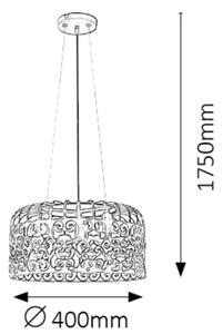 Rabalux 2163 - Lustră ALESSANDRA 3xE27/60W/230V alb