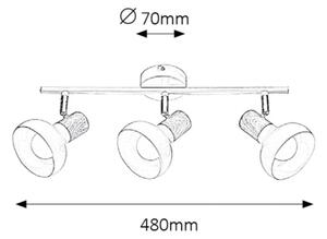 Rabalux 5945 - Lampă spot HOLLY 3xE14/40W/230V alb