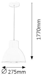 Rabalux 2577 - Lustră DEREK 1xE27/60W/230V alb