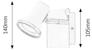Rabalux 5497 - LED Aplică perete baie STEVE 1xGU10/4,5W/230V