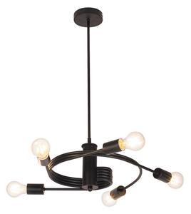 Rabalux 2098 - Lustră aplicată CARLY 5xE27/15W/230V negru