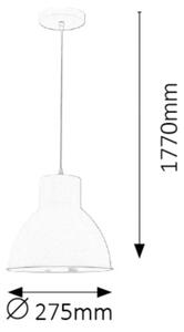 Rabalux 2578 - Lustră DEREK 1xE27/60W/230V negru