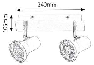 Rabalux 5498 - Spot baie STEVE 2xGU10/4,5W/230V