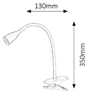 Rabalux 4195 JEFF - Lampă LED de birou cu clemă LED/4,5W/230V albastră