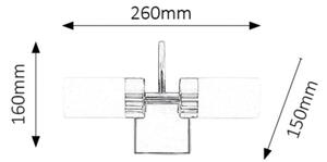 Rabalux 5714 - Iluminat oglindă baie LED BETTY 2xLED/4W/230V crom lucios