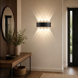 Lampă LED de perete Celestia – Neagră, 10 × 1W