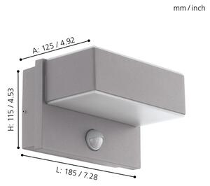 Eglo 97159 - LED Aplica perete exterior cu senzor AZZINANO 2xLED/5,6W/230V