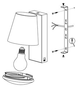 Eglo 97146 - Aplica perete exterior CALDIERO 1xE27/10W/230V