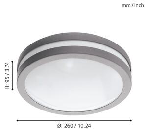 Eglo 33572 - Corp de iluminat LED reglabil pentru baie LOCANA-C, 14W/230V, IP44, argintiu