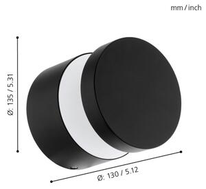 Eglo 65038 MELZO PRO - Aplică de perete pentru exterior LED, 11W, 230V, IP44, negru