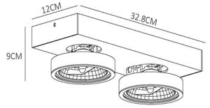 Spot LED dimabil Lucide 09920/20/36 NENAD AR111 2xG53/10W/230V
