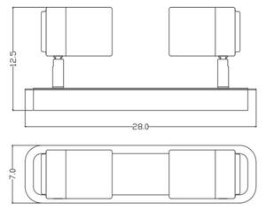 Lucide 26957/10/12 - Spot LED LENNERT LED/2x5W/230V crom mat