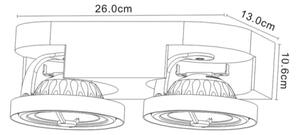 Lucide 22960/20/31 - Spot LED VERSUM AR111 LED/2x10W/230V alb