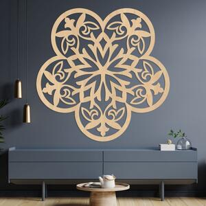Decor de perete din lemn mandala floare misterioasă - AURELIA