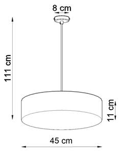 Lustră pe cablu ARENA 45 3xE27/60W/230V alb