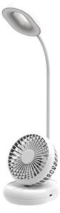 LED lampă de birou reglabilă cu ventilator LED/2W/5V 6000-8000K 2000 mAh