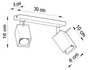 Lampă spot MERIDA 2 2xGU10/40W/230V negru